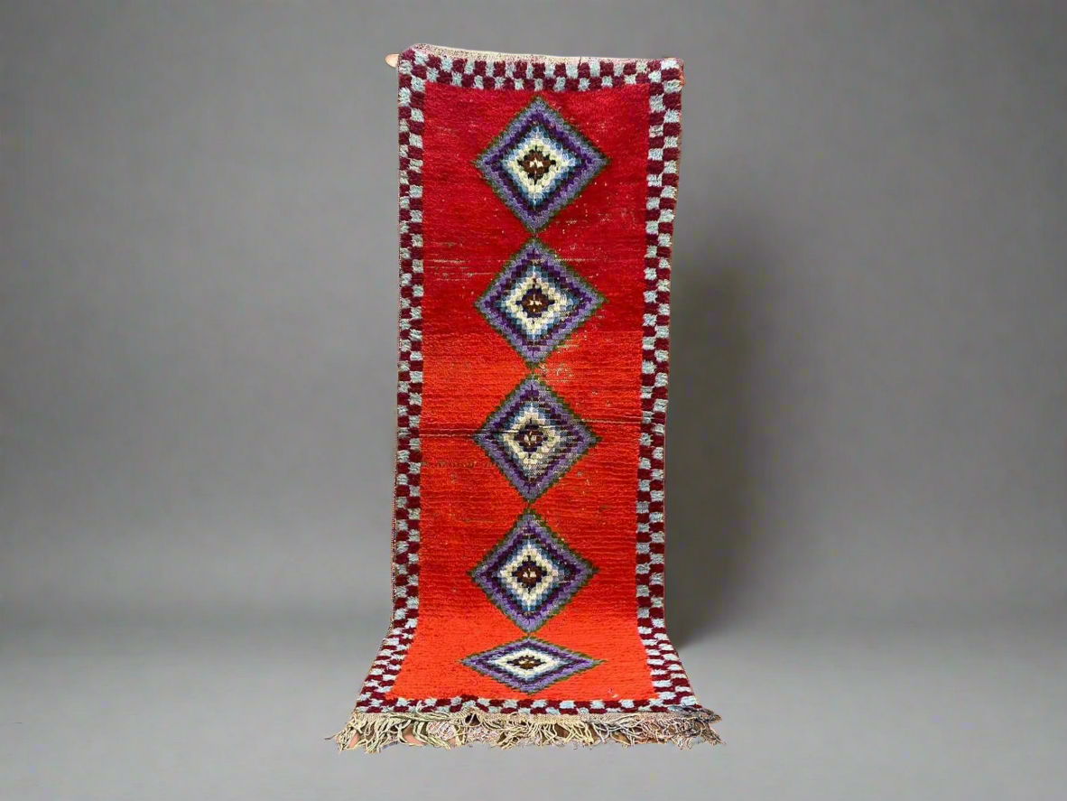 Red Tribal Rug Moroccan Design