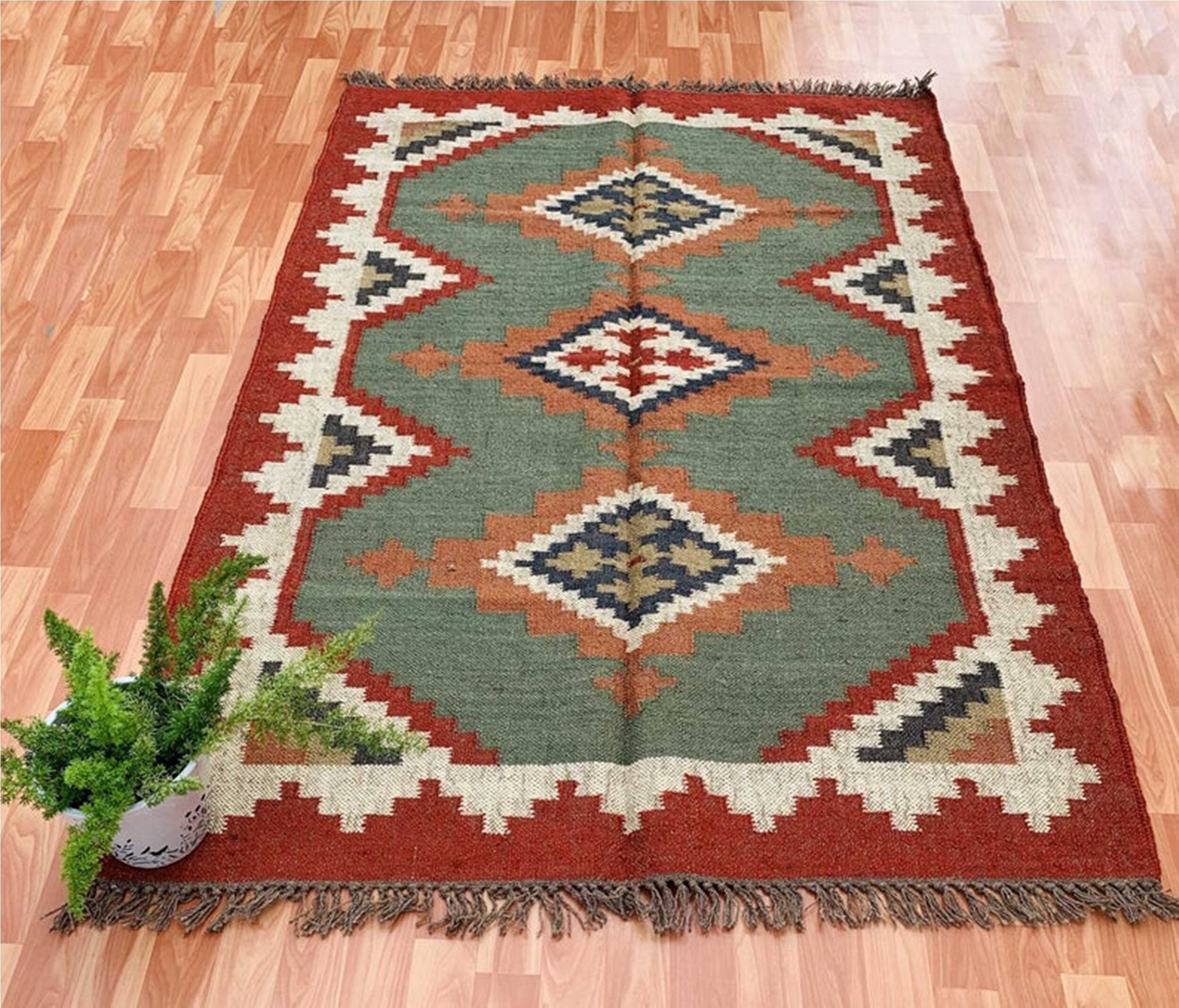 WOOL JUTE RUG,8x10