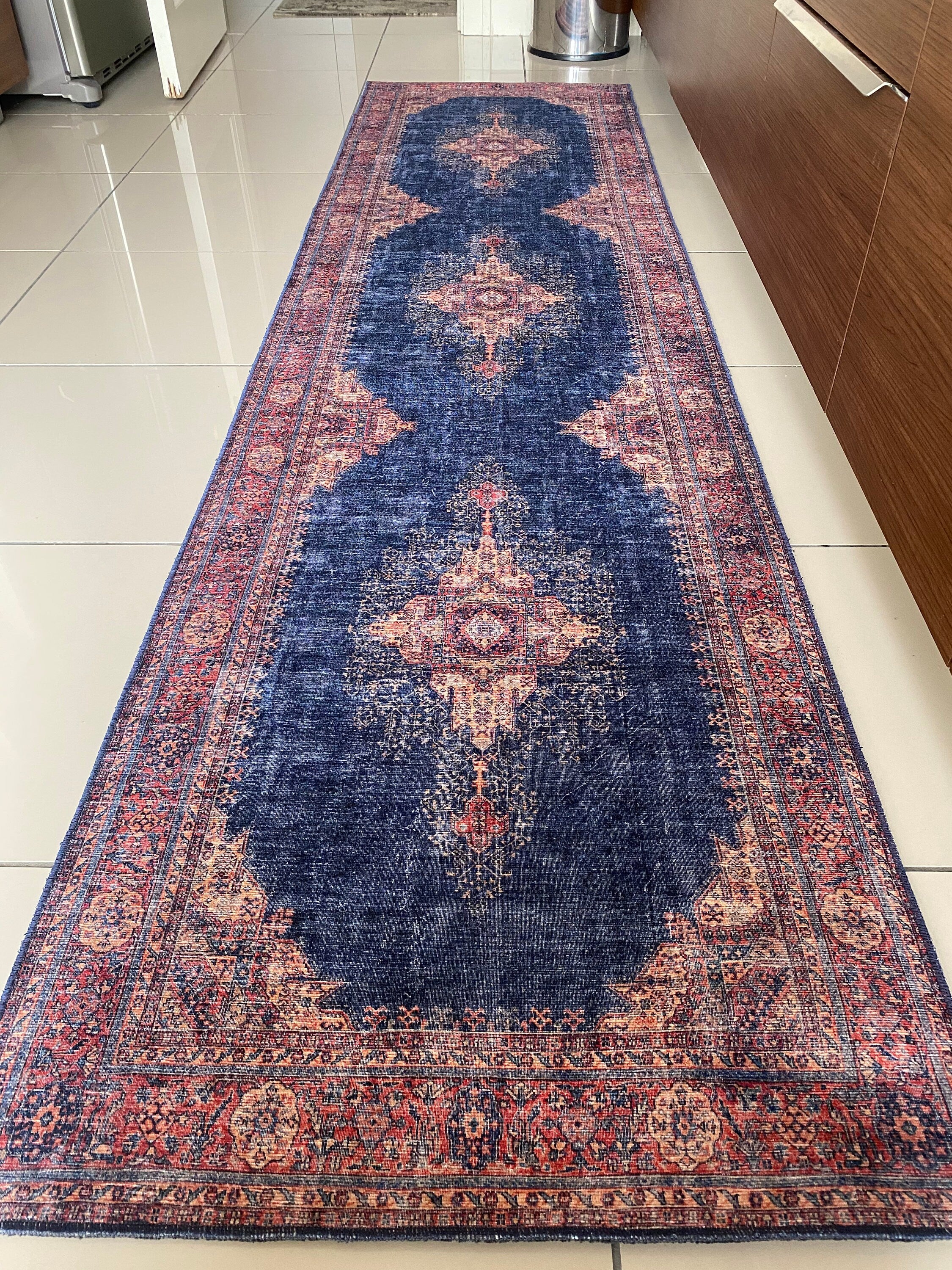 Navy Runner Rug