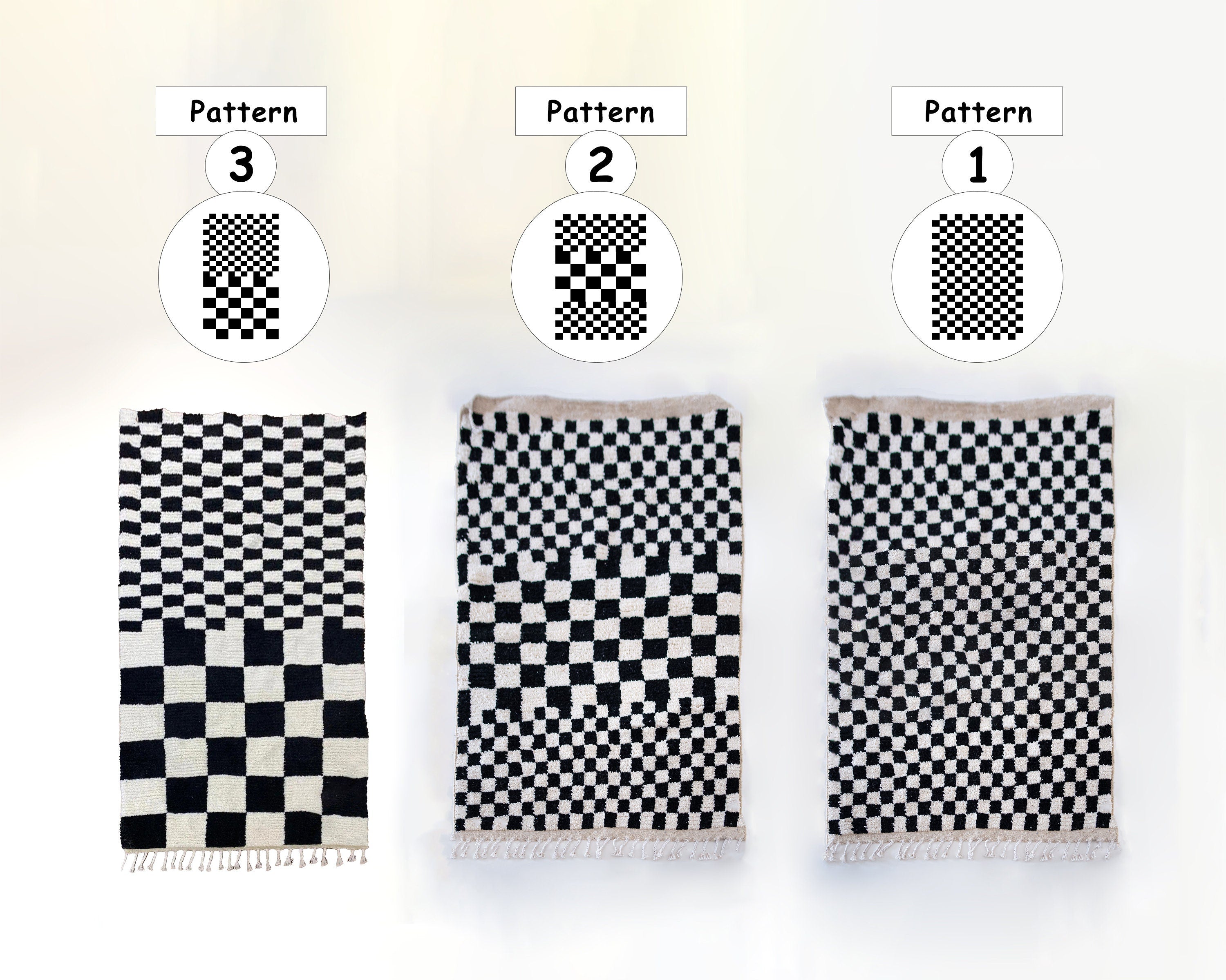 black and white checker patterned textile designs