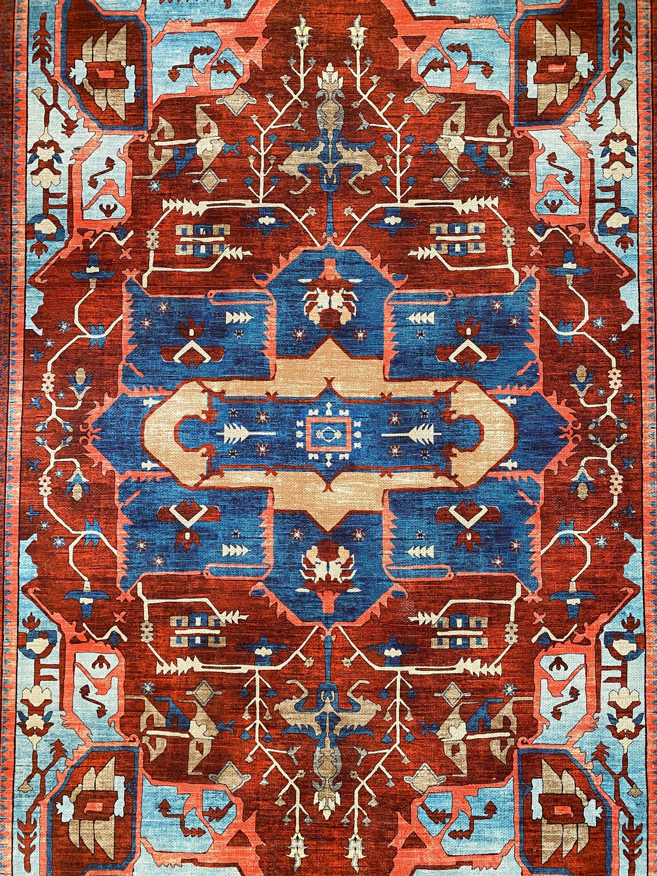 Red Blue Rug