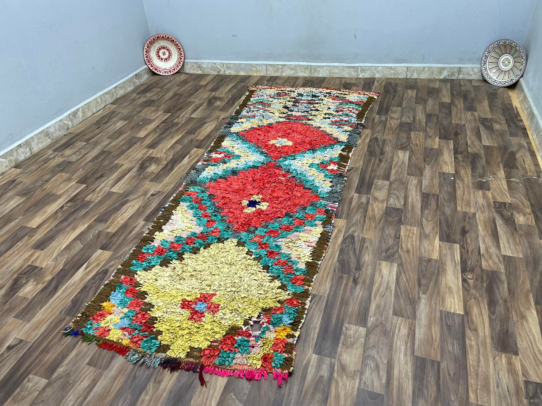 3x8ft Handmade Morrocan Berber Runner Rug