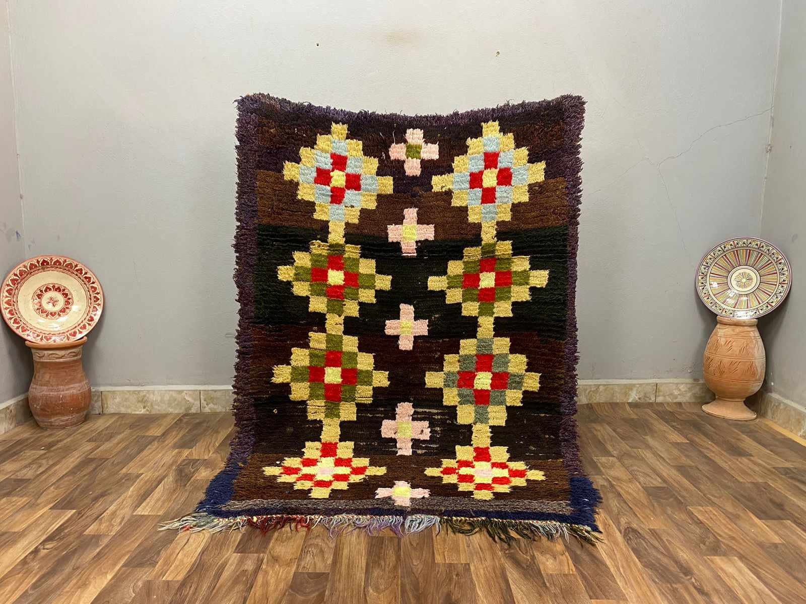 4x5ft Morrocan Berber Vintage Rug